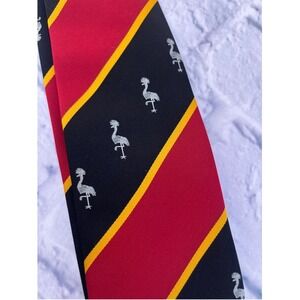Men's Remizio Striped Tie‎ with Cranes/flamingos
